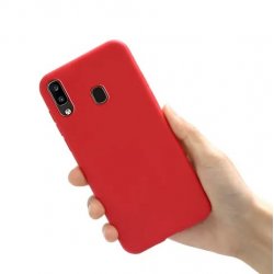 Samsung Galaxy A60 A606 Level Guardian Soft Silicone Cover Case Red
