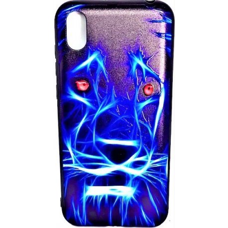 Huawei Y5 2019 Back Cover Case Tempered Glass Lion