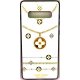Samsung Galaxy S10 Plus G975 Back Case Tempered Strass White-Gold