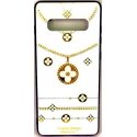 Samsung Galaxy S10 Plus G975 Back Case Tempered Strass White-Gold
