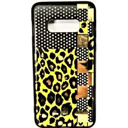 Samsung Galaxy S10e G970 Back Case Tempered Strass Leopar