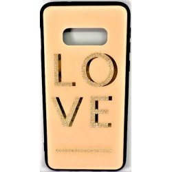 Samsung Galaxy S10e G970 Back Case Tempered Strass Love