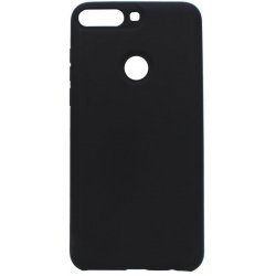 Huawei Y7 2018 Silky And Soft Touch Finish Silicone Case Black