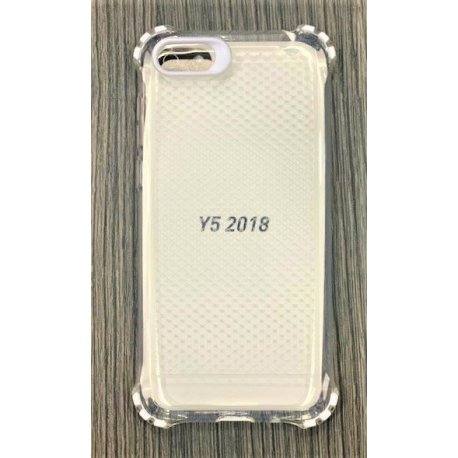 Huawei Y5 2018/Honor 7S Silicone Case Transperant Bumper White Stripe