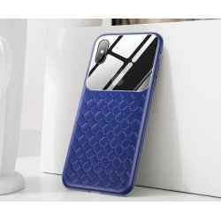 Samsung Galaxy S10 Plus G975 Glass & Weaving Case Blue