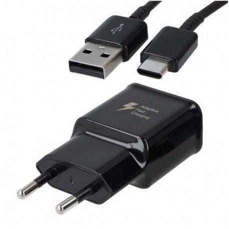 Samsung EP-TA20EBE Travel Charger+EP-DN930CBE Type C Data Cable Black Bulk