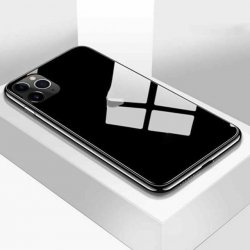 IPhone 11 Pro Max Luxury Electroplated Cases Tempered Glass Black