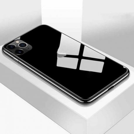 IPhone 11 Pro Max Luxury Electroplated Cases Tempered Glass Black
