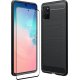 Samsung Galaxy S10 Lite G770 Case Carbon Fiber Design TPU Flexible Soft Black