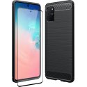 Samsung Galaxy S10 Lite G770 Case Carbon Fiber Design TPU Flexible Soft Black