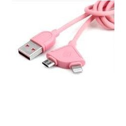 REMAX RC-031T 2 In 1 Data Cable Pink