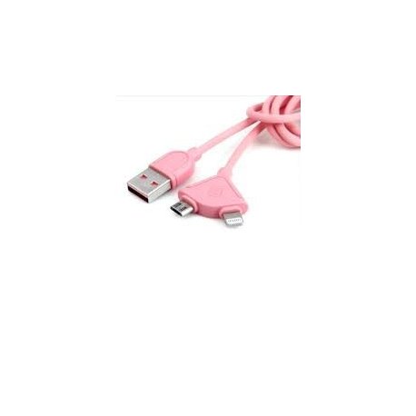 REMAX RC-031T 2 In 1 Data Cable Pink