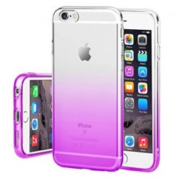 IPhone 6 Plus/6S Plus Case Transparent Gradient Color Design Pink