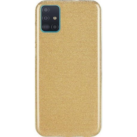 Samsung Galaxy A71 A715 Back Glitter Case Gold