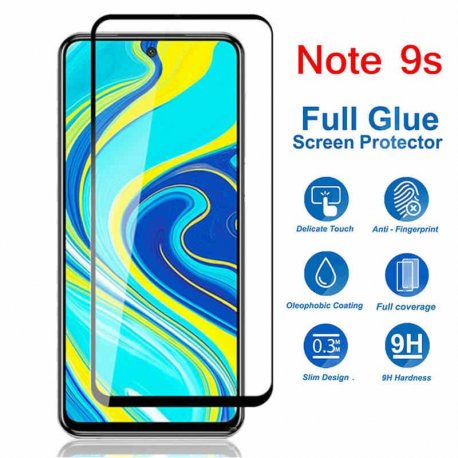 Xiaomi Redmi Note 9S/Pro Tempered Full Screen Protector Full Glue Black