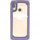 Huawei Mate 20 Lite Armor Transparent Acrylic+TPU Hybrid Phone Case Purple