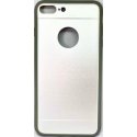 IPhone 7 Plus/8 Plus Aluminium Metal Cover and Silicone Inner Case Silver