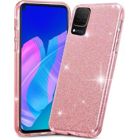Huawei P40 Lite Back Glitter Case Pink