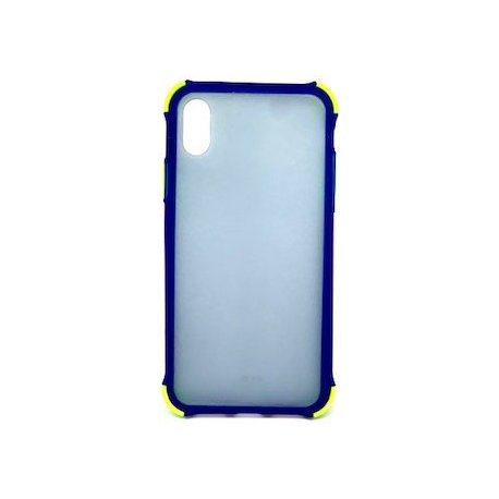 IPhone X/XS Case Anti-Fall Transparent Matte Protective Back Cover Blue-Green
