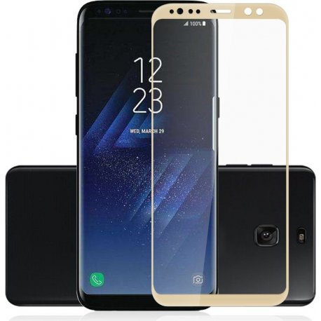 Samsung Galaxy S8 G950 Curved Tempered Glass 9H Full Gold