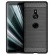 Sony Xperia XZ3 Case Carbon Fiber Design TPU Flexible Soft Black