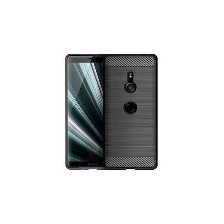 Sony Xperia XZ3 Case Carbon Fiber Design TPU Flexible Soft Black