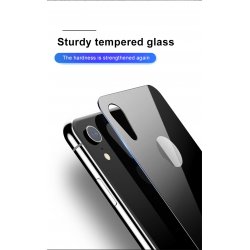 IPhone XR Tempered Glass Full Back Protector Black