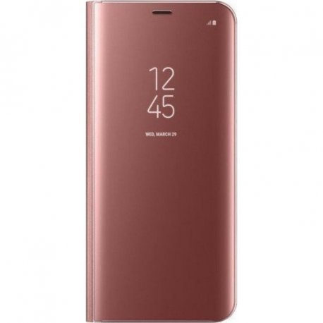 Huawei Y6P Book Case Clear View RoseGold