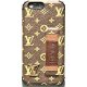 IPhone 6/6S LV Silicone Case KickStand Brown