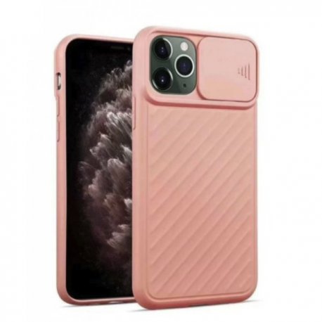 IPhone 11 Pro Max Silicone Case Sliding Protection Camera Lens Window Pink