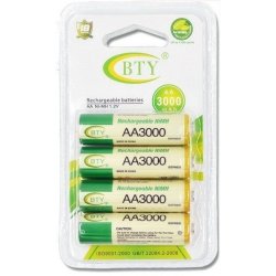 BTY 3000mah NIMH AA Rechargeable Battery aa Batterie 1.2V NI-MH