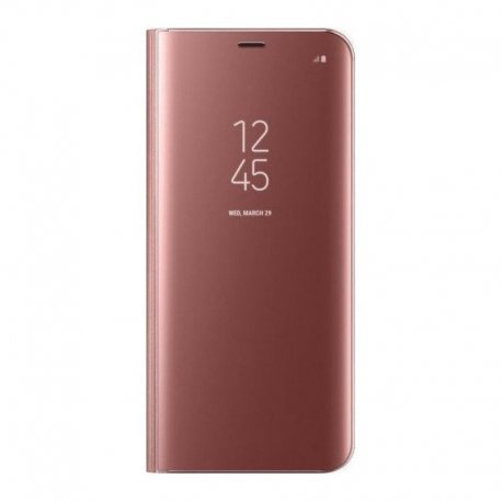 Samsung Galaxy A71 A715 Book Case Clear View RoseGold
