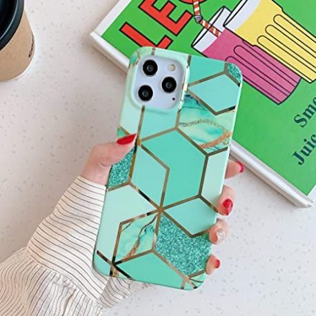 IPhone 12 Mini Geometric Marmor Case Green