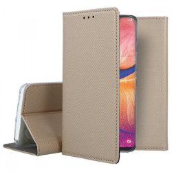 Samsung Galaxy A20S A207 Book Case Smart Magnet Gold