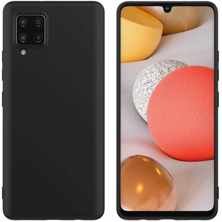 Samsung Galaxy A42 5G A425 Silky And Soft Touch Silicone Cover Black