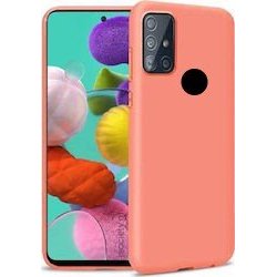 Samsung Galaxy M21 M215 Silky And Soft Touch Silicone Cover Coral