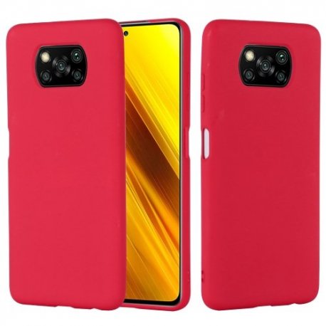Xiaomi Pocofone X3 Silky And Soft Touch Silicone Cover Hot Pink