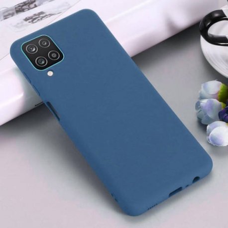 Samsung Galaxy A42 5G A425 Silky And Soft Touch Silicone Cover Dark Blue