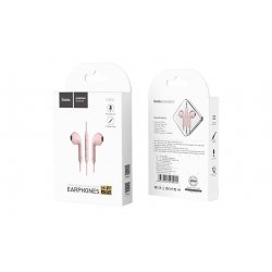 Hoco M55 Memory Sound Wire Control Earphones With Mic Pink
