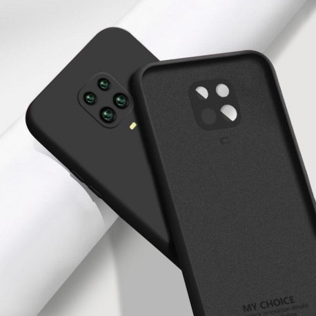 Xiaomi Redmi Note 9S/Pro Silky And Soft Touch Silicone Cover Full Camera Protection Black