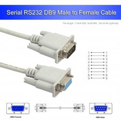 MBaccess Male to Female SERIAL DB9 RS232 9 PIN Data Cable