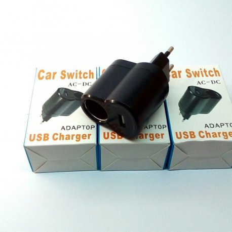 MBaccess Adapter USB Charger Car Switch AC to DC