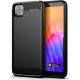 Huawei Y5P Case Carbon Fiber Design TPU Flexible Soft Black