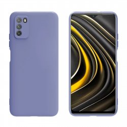 Xiaomi Pocofone M3 Silky And Soft Touch Silicone Cover Camera Protect Lila