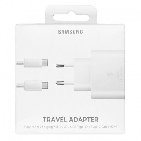 Samsung 45W USB Type-C Cable & USB Type-C Wall Adapter White EP-TA845XWEGWW