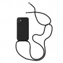 IPhone 11 Pro Max Soft And Silky Shoulder Rope Silicone Case Black