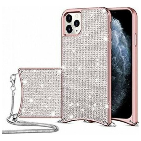 IPhone 11 Pro Max Luxury Case With Bodystrap RoseGold