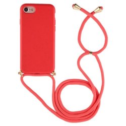IPhone 6/6s Soft And Silky Silicone Case With Strap Red