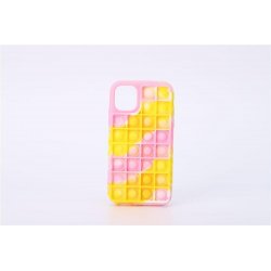 Samsung Galaxy A02S A025 Pop It Silicone Case Pink-Yellow