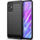 Samsung Galaxy S20 G980 Case Carbon Fiber Design TPU Flexible Soft Black